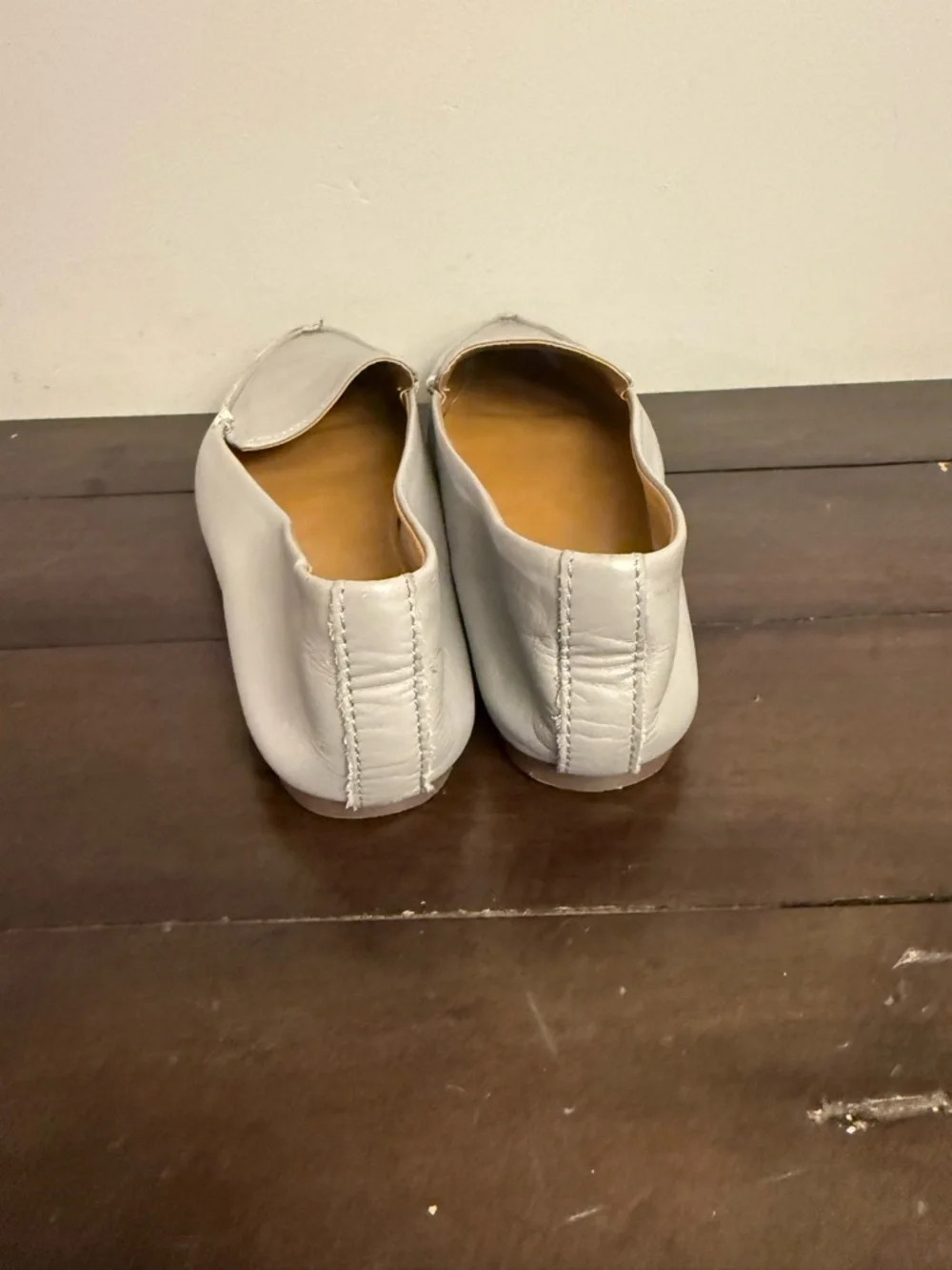 J.Crew Gray Pointed Toe Leather Loafers Flats Women’s Size 5.5 Minimalist